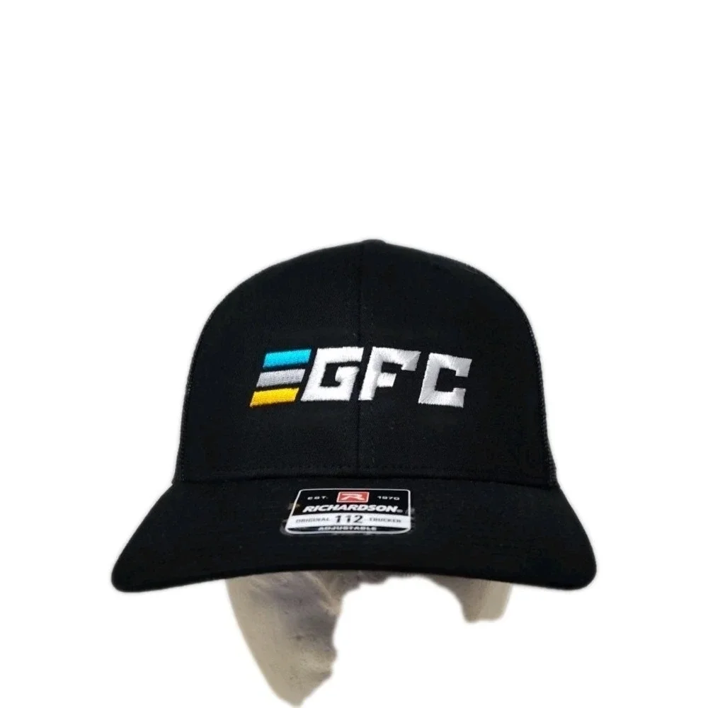 Go Fast Campers GFC Snapback Trucker Hat Black Richardson 112 Mesh Baseball Cap